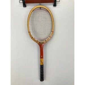 VINTAGE BANCROFT BJORN BORG PERSONAL WOOD TENNIS RACKET WITH REGENT FRAME GUARD